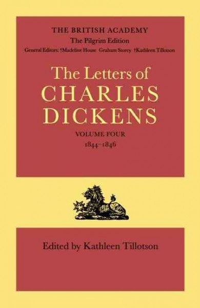 The letters of Charles Dickens / edited by Madeline House & Graham Storey ; associate editors: W. J. Carlton ... [et al.].